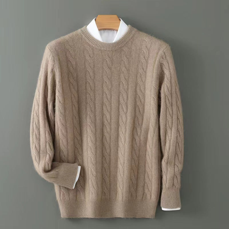 Plus Size Men's Thickened Mink Sweater Woolen Sweater GlamzKart