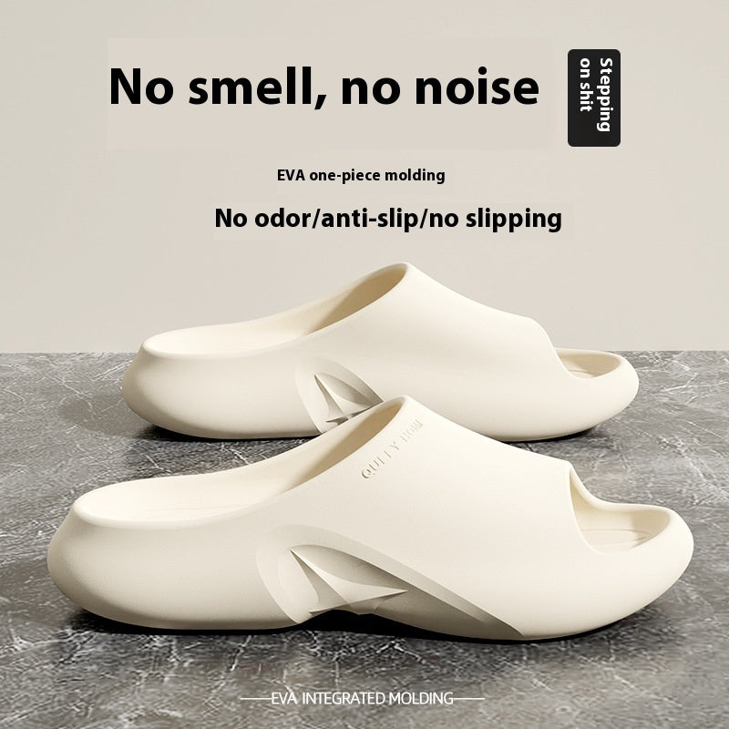 Non Slip Outdoor Thick-soled Antibacterial Slippers Ivory GlamzKart