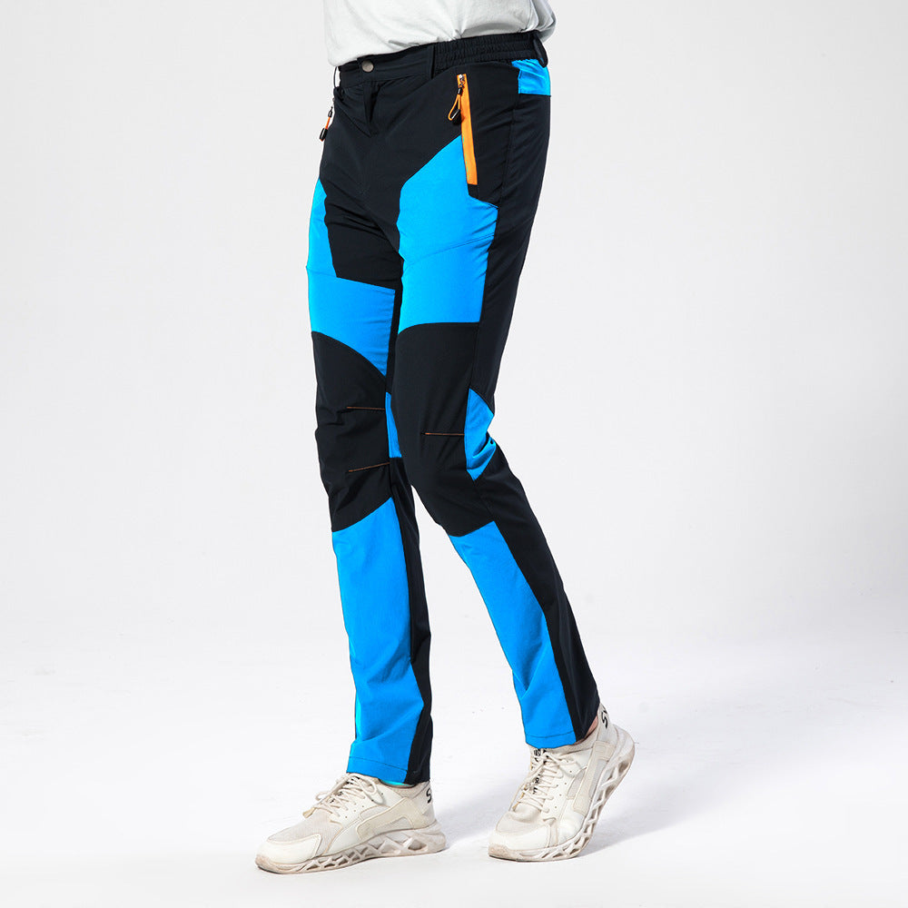 Outdoor Quick-dry Pants Elastic Cycling Pants Waterproof Charge Black Sky Blue GlamzKart