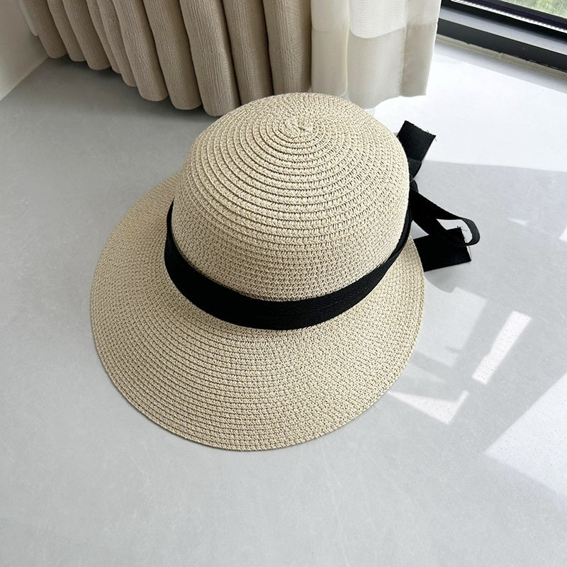 Sun Hat Women's Summer French Elegant Bow GlamzKart