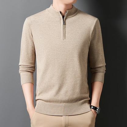 Fashion Men's Knitting Sweater Business Base Wool Camel GlamzKart