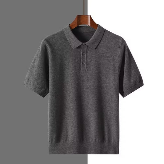 Polo Shirt Men's Short-sleeved Business Casual Bottoming Sweater GlamzKart