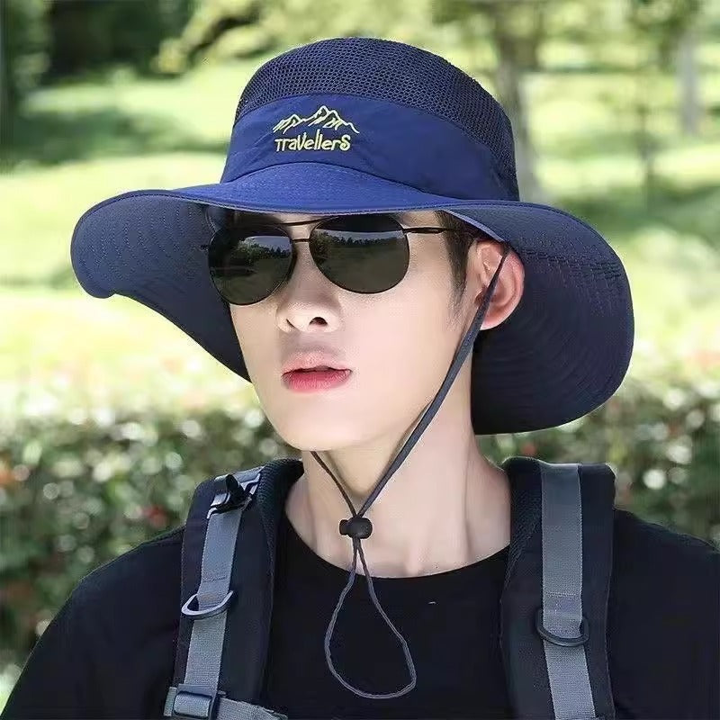 Bucket Hat Men's Summer UV Protection Outdoor Travel GlamzKart