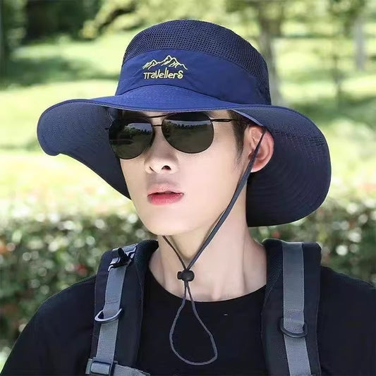 Bucket Hat Men's Summer UV Protection Outdoor Travel GlamzKart