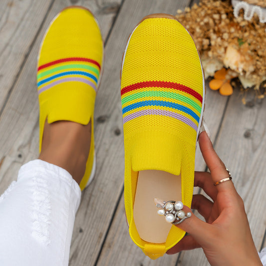Casual Flat Sneaker European And American Plus Size Comfort Lightweight Pumps GlamzKart