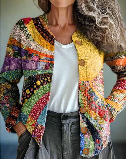 Women's Printed Wear Cardigan Knitted Coat SJW001 GlamzKart