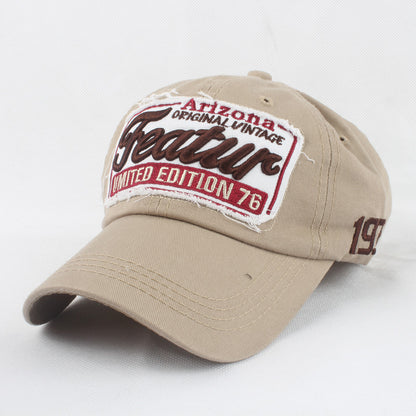 European And American Style Featur Letter Embroidered Peaked Cap Outdoor Casual Hat GlamzKart