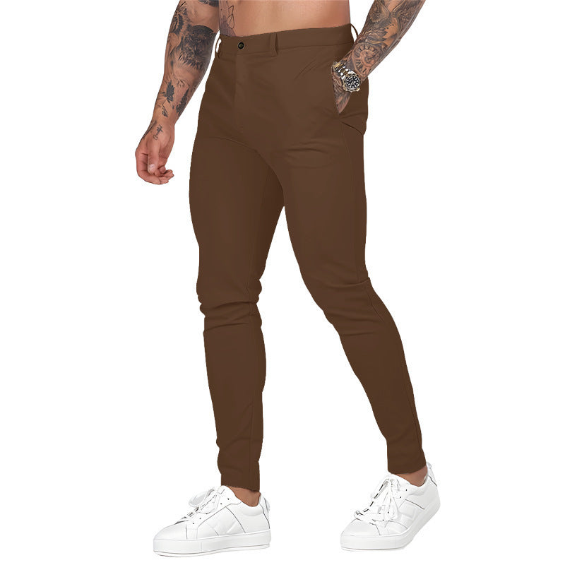 Men's Summer Thin 3D Printed Slim Fit Suit Pants G87P415 GlamzKart
