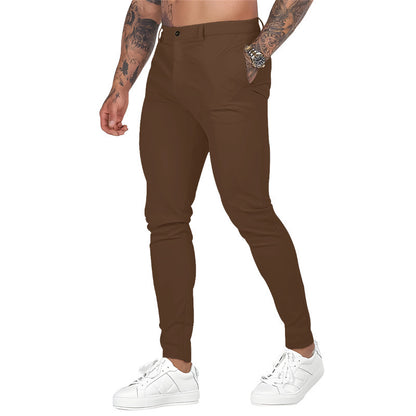 Men's Summer Thin 3D Printed Slim Fit Suit Pants G87P415 GlamzKart