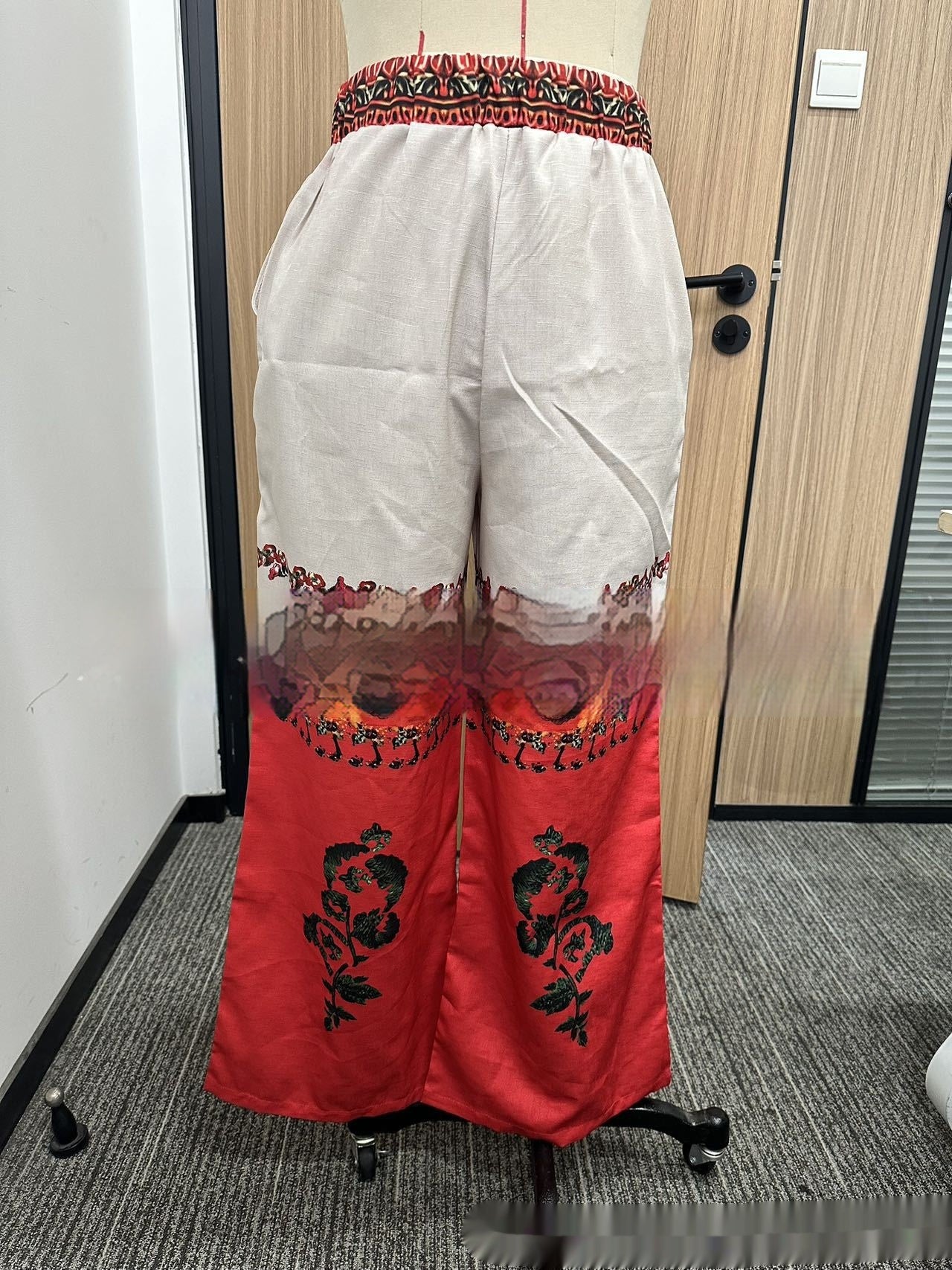 Vintage Printed Women's Fashionable Long Trousers GlamzKart