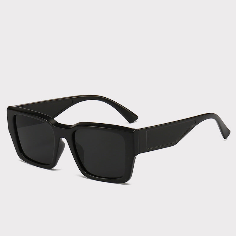 Hollow-out Design Advanced Induction Reactance UV Sunglasses Black Frame Gray Piece GlamzKart