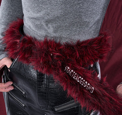 Creative And Versatile Letter Embroidered Fur Belt GlamzKart