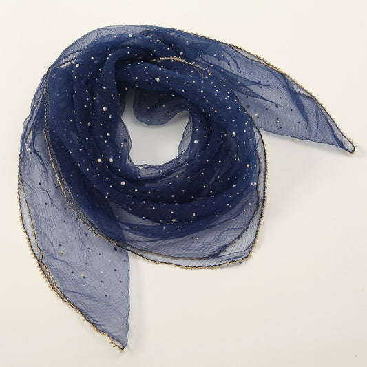 Hot Drilling Temperament Wild Fashion Decorative Silk Scarf GlamzKart