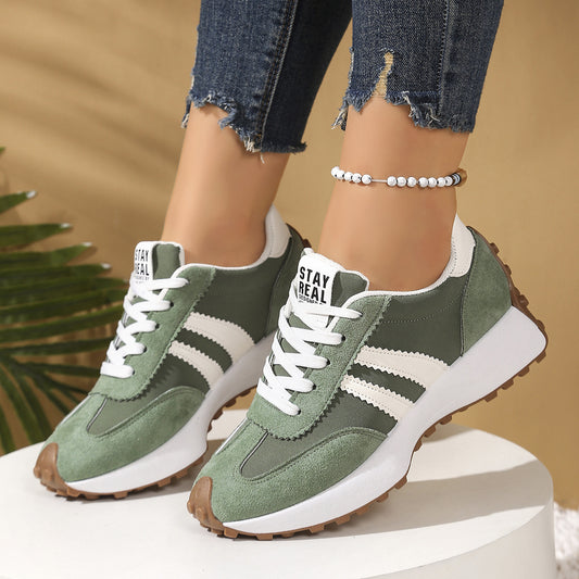 Women's Thick Bottom Student Casual Shoes Breathable Sneaker GlamzKart