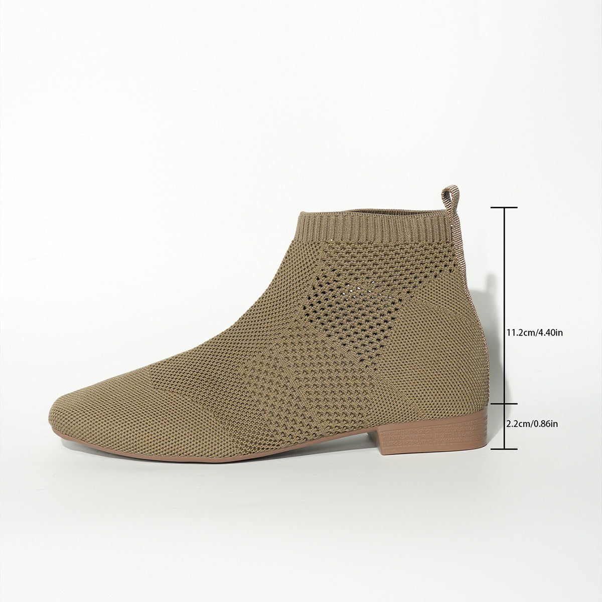 Plus Size Women's Boots Middle Tube Pointed Ankle Boots Camel GlamzKart