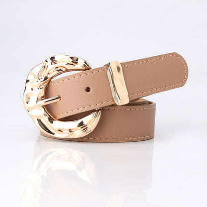 Fashion Characteristic Belt European And American Fashion Simple Jeans Pant Belt Khaki GlamzKart