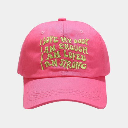 Fashion Baseball Cap For Women In Four Seasons Outdoor Casual Peaked Cap Face-looking Small Embroidered Letters Big Head Circumference Hat Men Pink Adjustable GlamzKart