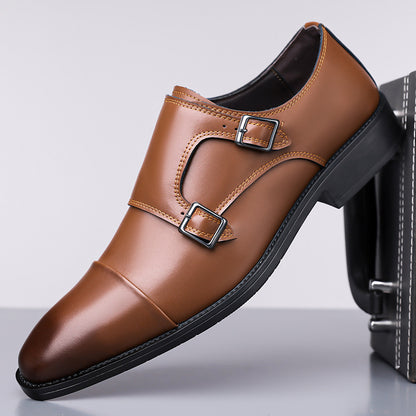 Leather Shoes Men's Business Shoes Oxford GlamzKart