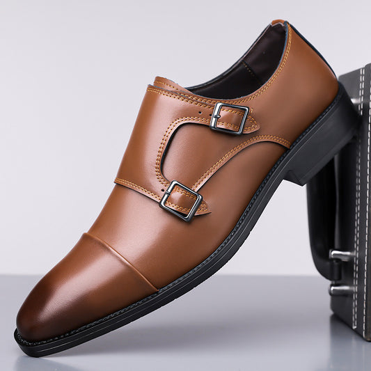 Leather Shoes Men's Business Shoes Oxford GlamzKart