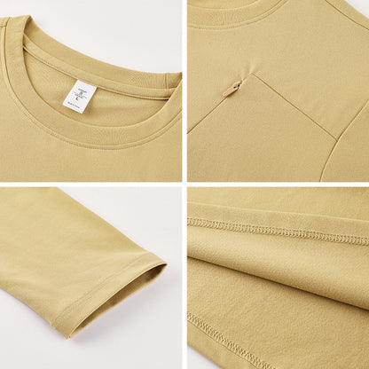 Quick-drying Long-sleeved T-shirt Round Neck Outdoor Top GlamzKart