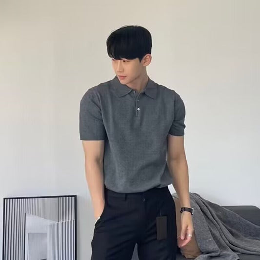 Men's Loose And Simple Solid Color Business Sweater GlamzKart