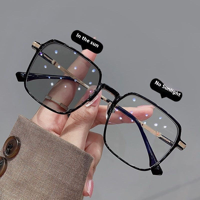 New Fashion Personality Color Changing Glasses Women Black Color Gray GlamzKart