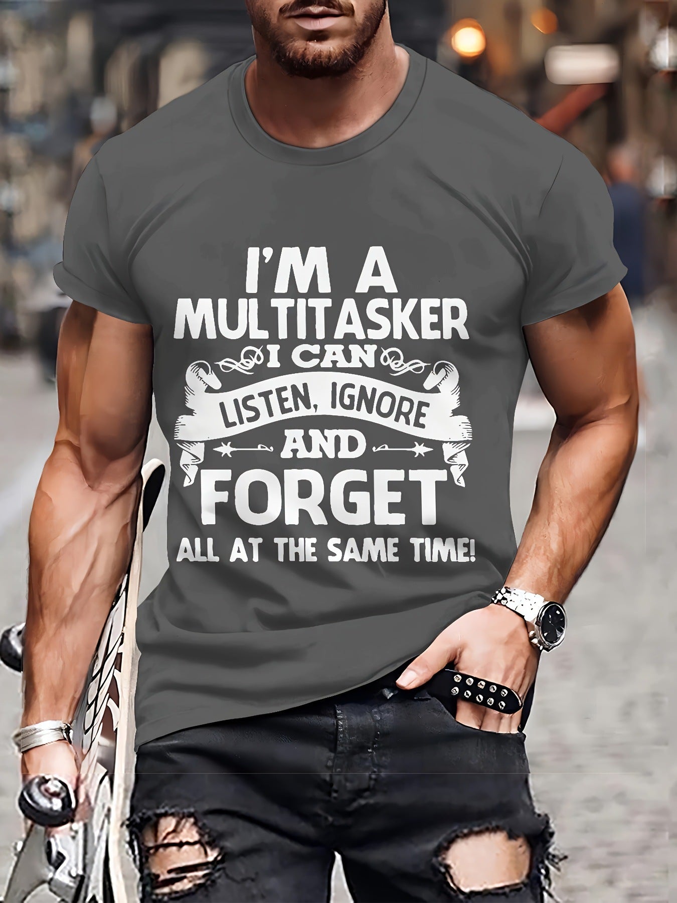 Men's Fashion 3D T-shirt Casual Loose GlamzKart