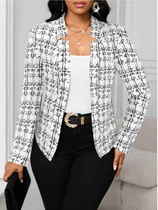 Women's Fashion Graceful Personality Plaid Coat