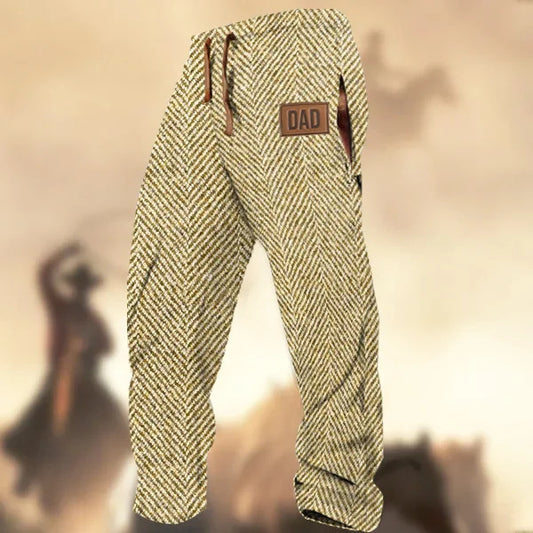 Technology Printing Trousers Elastic Closed Rope Straight-leg Trousers GlamzKart
