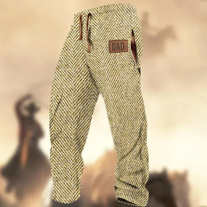 Technology Printing Trousers Elastic Closed Rope Straight-leg Trousers CD389 GlamzKart