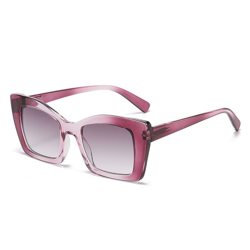 Large Frame Progressive Color Female HD Presbyopic Glasses For The Elderly Plain Purple GlamzKart