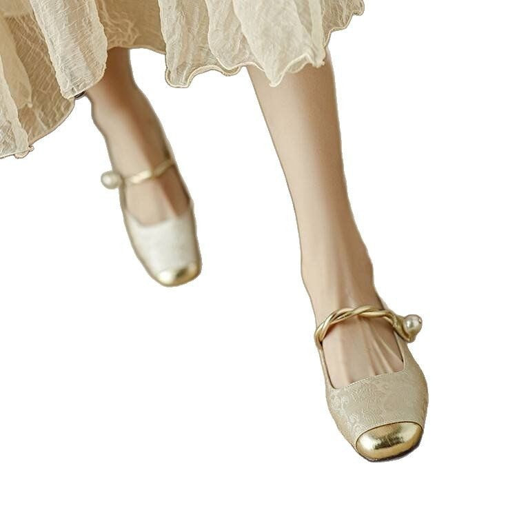Spring And Summer New Retro Easy Matching French Low-cut Shoes GlamzKart