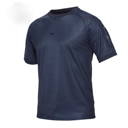 Men's Outdoor Summer Tactical Camouflage T-shirt Navy Blue GlamzKart