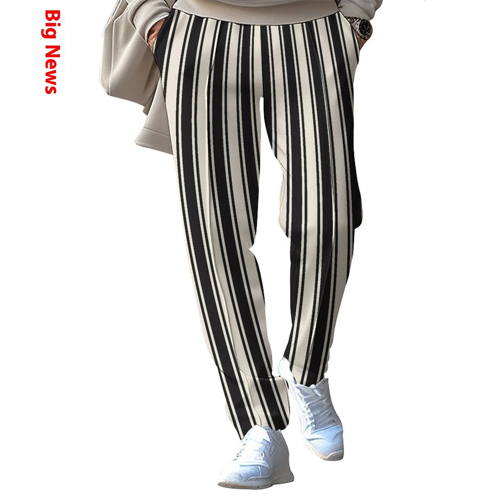 Casual Technology Printing Wide Drawstring Straight-leg Trousers CD05257 GlamzKart