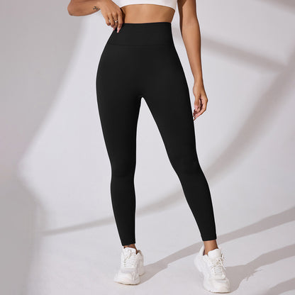 Sports Style High Waist Yoga Pants Hip Lifting Sport Trousers Black GlamzKart