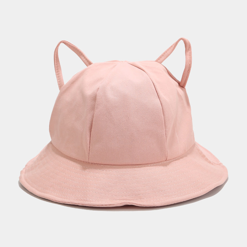 Japanese Style Artistic Sun Hat Summer Leisure Bucket Hat Tide Pink M GlamzKart