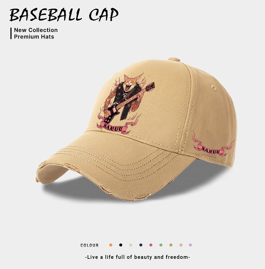 European And American Style Men's Casual Baseball Cap Beige GlamzKart