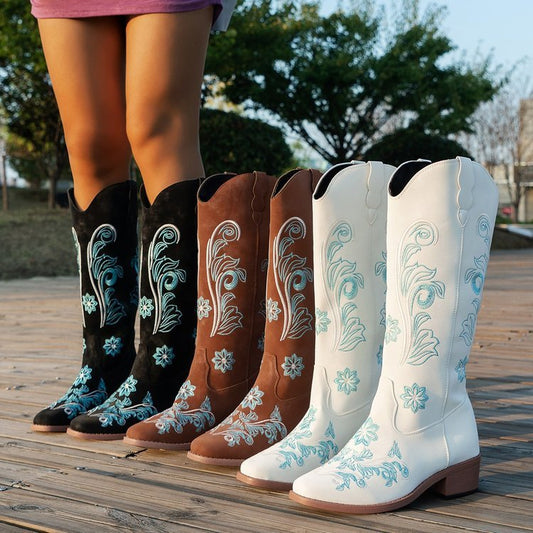 Plus Size High Cylinder Below The Knee Boots GlamzKart