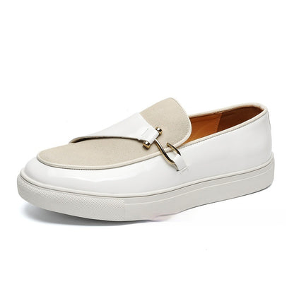 Fashion British Simple Formal Casual Men's Shoes White GlamzKart