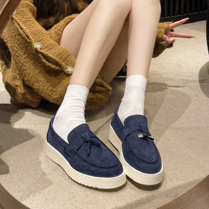 Rubber Platform Peas Oversized Shoes Blue GlamzKart