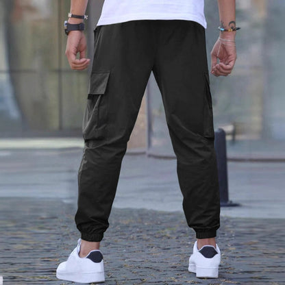 Workwear Casual Pants Drawstring Elastic Waist Track Pants GlamzKart