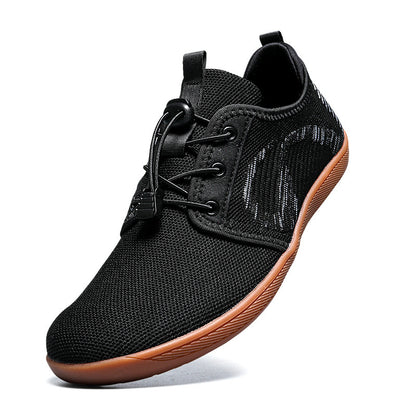 Men's Soft Bottom Plus Size Wide Toe Shoes Black GlamzKart
