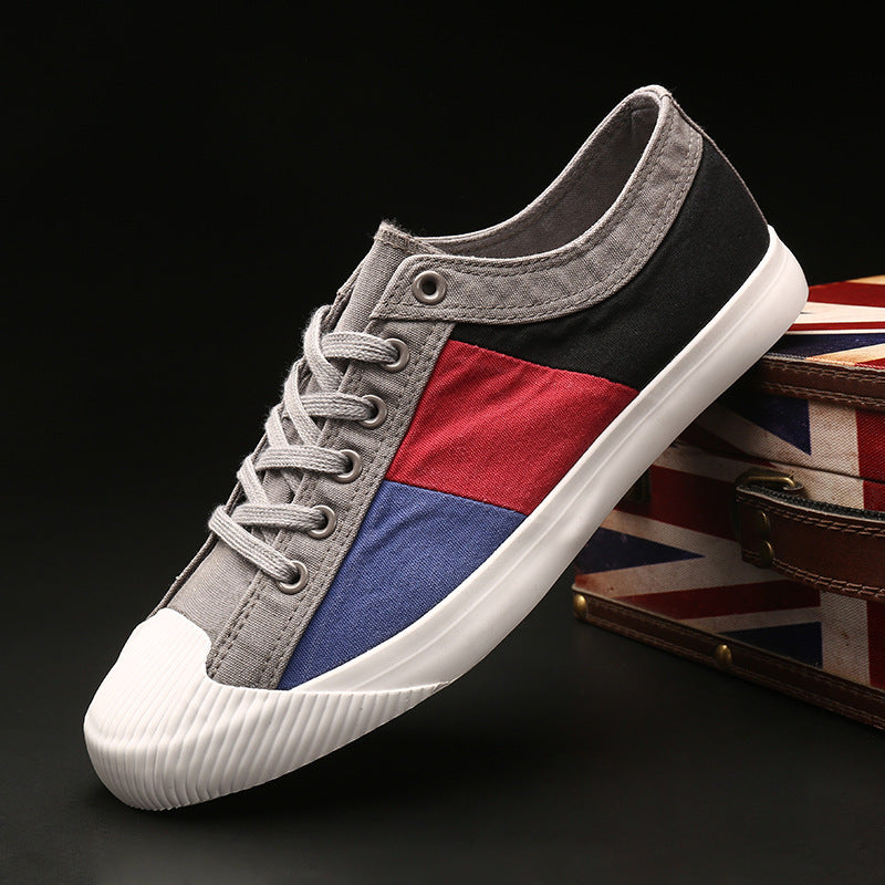 Versatile Canvas Casual Breathable Men's Shoes Gray GlamzKart