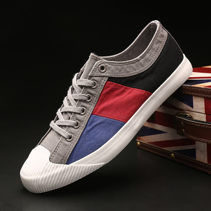 Versatile Canvas Casual Breathable Men's Shoes Gray GlamzKart