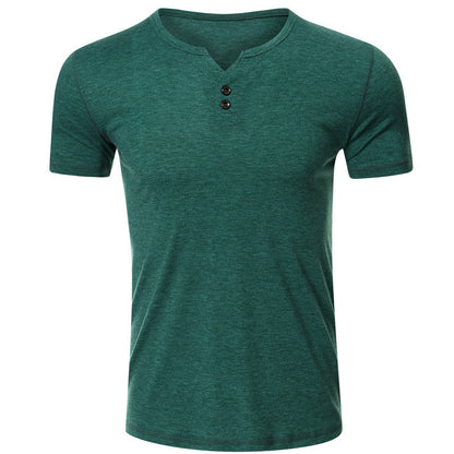 European And American Men's T-shirt American Top Green GlamzKart