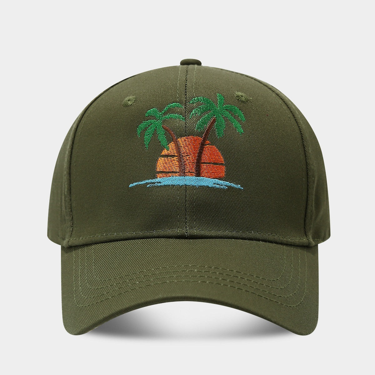 Beach Sun Protection Sun Hat Amazon Hot Sale Baseball Cap Army Green Adjustable GlamzKart