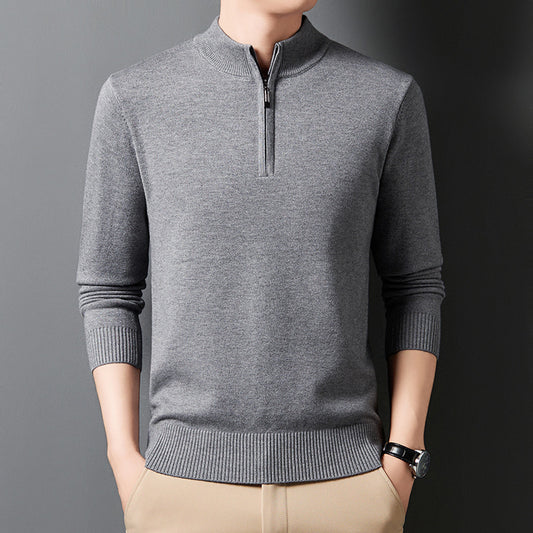 Fashion Men's Knitting Sweater Business Base Wool GlamzKart