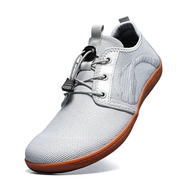 Men's Soft Bottom Plus Size Wide Toe Shoes White GlamzKart