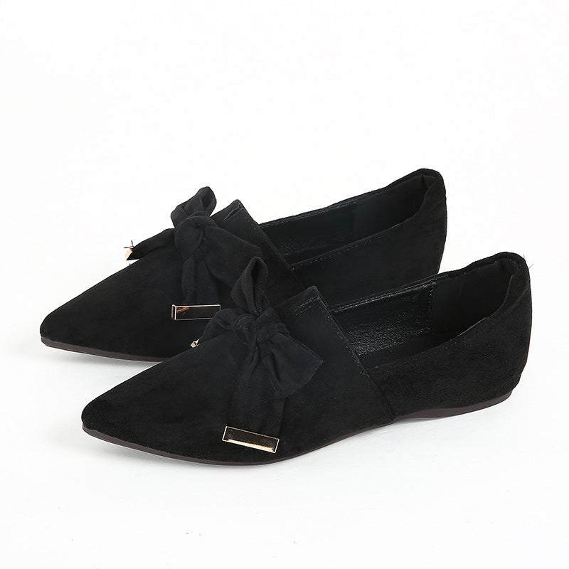 Flat Shoes Deep Mouth Soft Surface Slip-on GlamzKart
