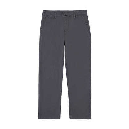 Casual Pants Men's Business Shirt Solid Color Stretch Cotton Cropped Pants Dark Gray GlamzKart